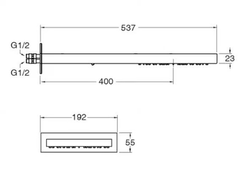 CRIPD384 - Wall-mounted 2-spray overhead shower by CRISTINA Rubinetterie - view 3